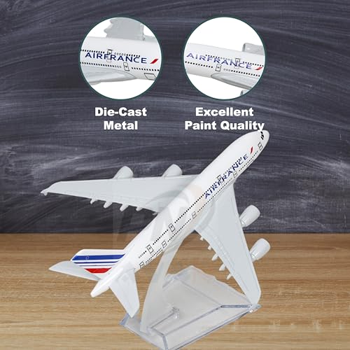 Image of France Airlines, diecast, Metal Aeroplane Scale Model Officel only for Display, Size -16 cm-A380 (France)