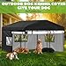 Chunm Outdoor Dog Kennel Cover 8'D x 8'W x 5'H Full Coverage with Clear PVC Window 600D Oxford Fabric Windproof Waterproof Protection Anti UV for Dog Kennels, Cover Only