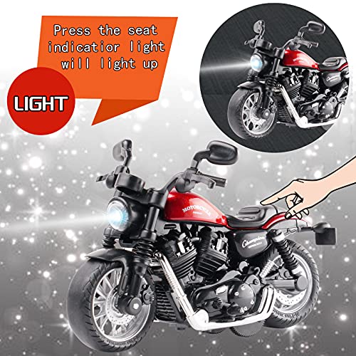 image for CYYSFIVQZ Die Cast Toy Motorcycle,Pull Back Motorcycle with Sounds and