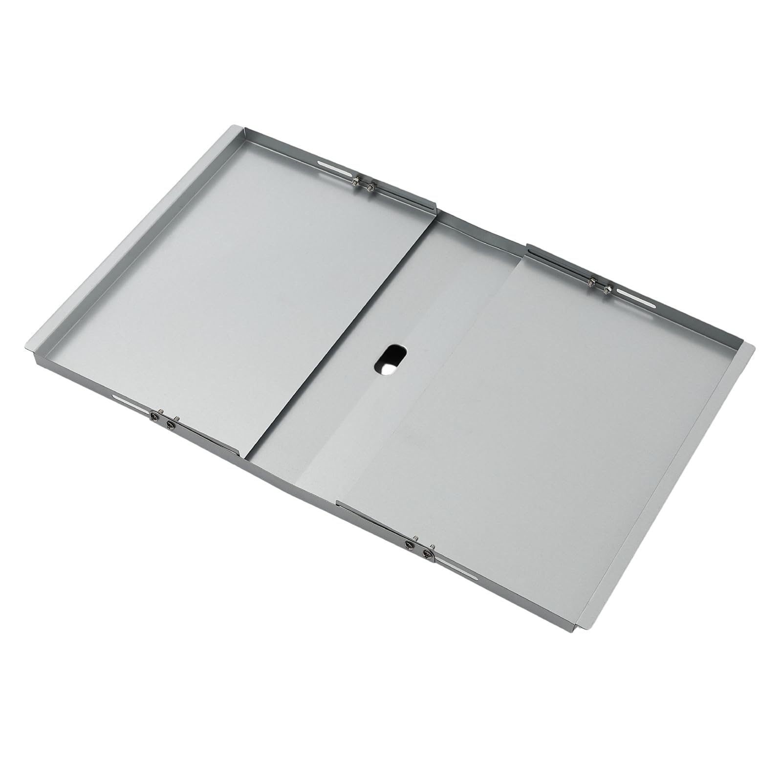 TAINO Universal Fettwanne mit Auffangwanne Universal-Abtropfpfanne verstellbar Tropfpfanne Grill Zubehör für Gasgrill Stahl Silber