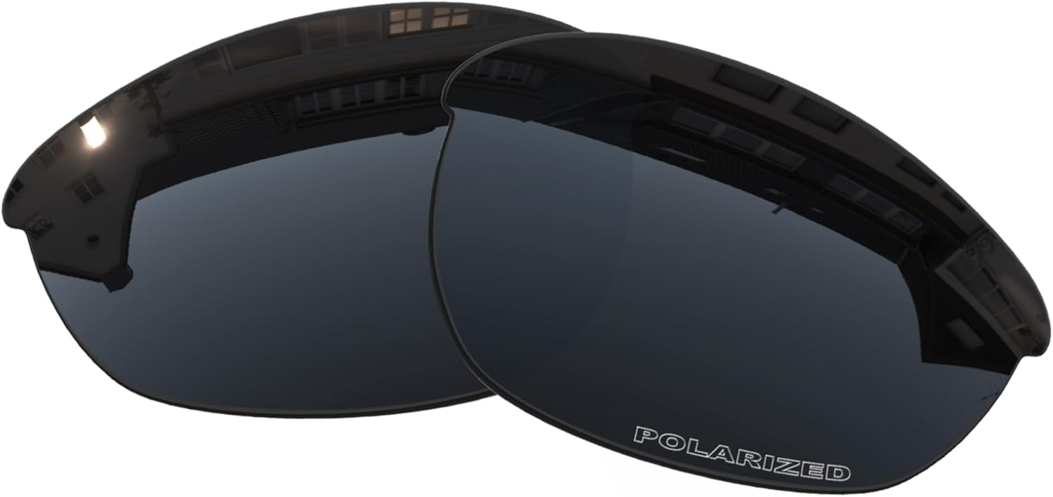 OOWLIT Replacement Lenses Compatible with Oakley Half Jacket 2.0 OO9144 62mm Sunglass Black Elite Polarized