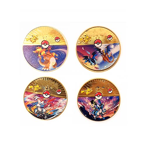 MAGIC SELECT Pok Goldmetallische Münzen. Pok-Münzen Edition 25 Jahrestag mit Lasergravur, und 3D-Design für Kinder und Erwachsene. Metal Golden Coin. (m5552) Cover