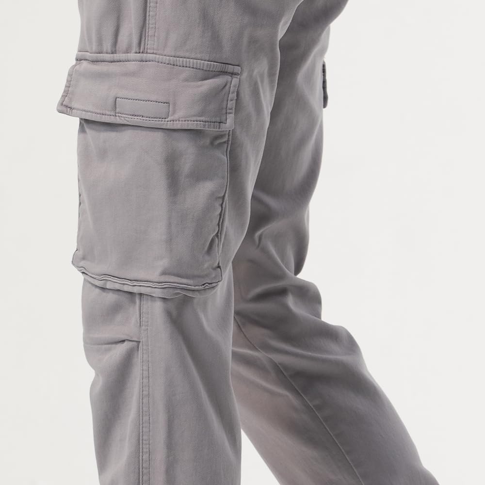 TONY BACKER Pantaloni Cargo Uomo in Maglia di Cotone Multitasche Laterali Casual e Chiusura Coulisse e i Lacci nella Vita 7905