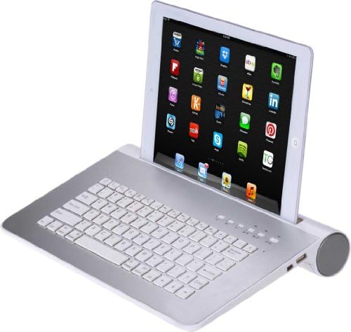 Wireless Tablet Keyboard with Bluetooth Keyboard and Speakers for 7-10 inch Tablets, Works with iPad 2nd, 3rd and 4th Generation, iPad Air, iPad Mini, Samsung Galaxy Note and Galaxy Tab, and Other Bluetooth-Enabled Devices, by Zonkyo