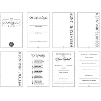 Hochzeitideal Stammbuch 'Serie 311' A4 schwarz | Handgefertigt aus Buchbinderleinen 31,5x25 cm | 4-Ring-Mechanik mit 3 Klarsichthüllen | personalisierbar | inkl. Einleger & Erinnerungsseiten – Ansicht 8