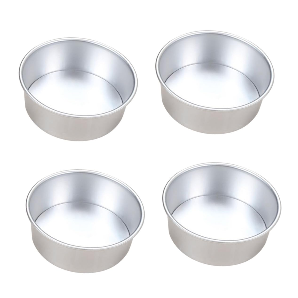 Homoyoyo 4 piezas Molde para Tartas Redondo Antiadherente con Base Desmontable Molde Bizcocho para Hornear Postres