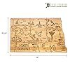 Totally Bamboo Destination North Dakota State Shaped Serving and Cutting Board, Includes Hang Tie for Wall Display #5