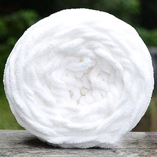 Bluelans® 100% Acrylic Soft Chunky Yarn Knitting Wool 100g, Available in 17 Colours (White)