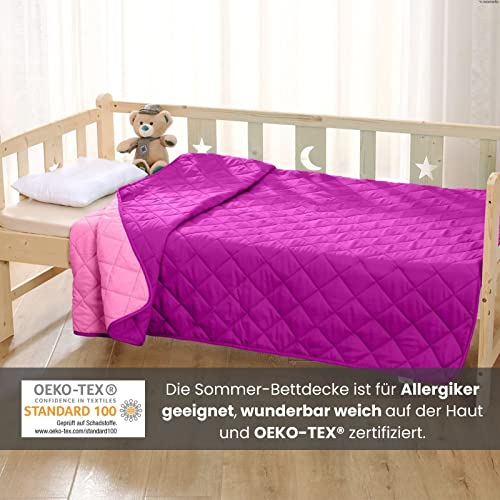 Microfaser Decke wometo 2 Stück Microfaser Sommer Steppbett