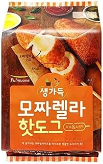 Pulmuone Korean Mozzarella/Fish Cake Corn Dogs, 5 Hot Dogs 모짜렐라 핫도그 1 Pack