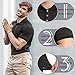 Collared Muscle Polo Shirts Men Slim Fit Textured Knit Polo Shirts Short Sleeve Button Down Shirts Casual Stylish Black