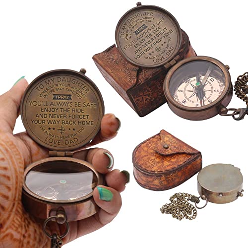 Brújula de bolsillo vintage grabada para regalo - ROORKEE INSTRUMENTS miniatura 2