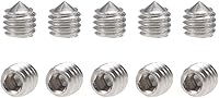 Vista 7 de uxcell 50 unids M3x6mm interno Hex Socket Set Tornillos Grub Punto cono 304 Tornillo de acero inoxidable