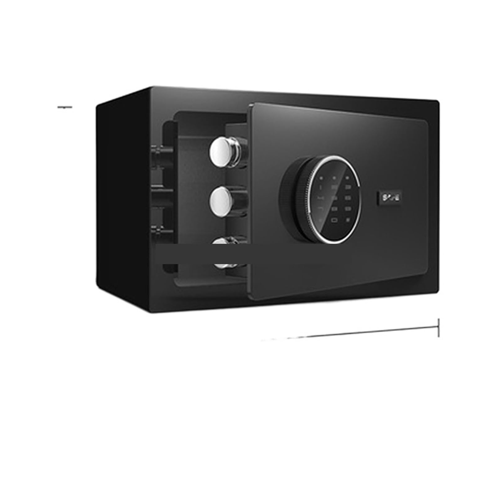 Sicherheitssafe, 20CM 25CM 30CM 35CM Home Hotel Büro Schloss Schrank Sicherheit Safes Biometrische Fingerprint Lock-Box Elektronische digitale Safe(20CM Black Password)
