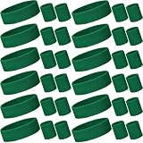 Bememo 36 Pcs Neon Sweatbands Set Soccer Party Favors Cotton Headbands Wristband Sweat Bands Soccer Mom...
