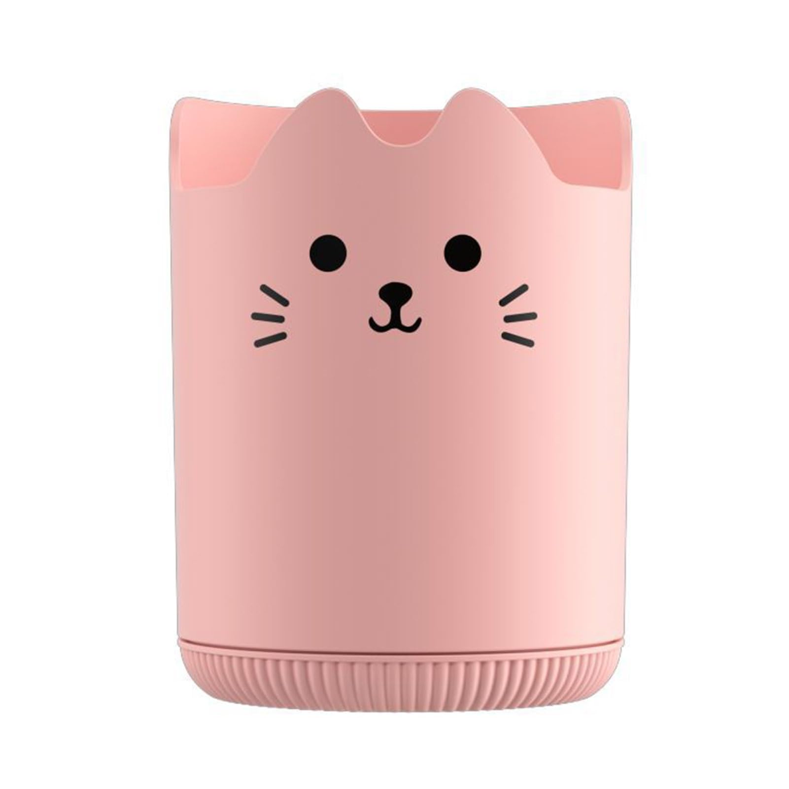 Qinlenyan Pen Holder Pencil Holder 360 Degree Rotating Cartoon Cat Pencil Holder Large Capacity Stationery Organizer Desk Accessory Pink