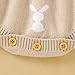 Gender Neutral Baby Girl Boy Summer Clothes Knit Sleeveless Unisex Romper Toddler Infant Outfit (B Light Camel 1st Easter Bunny, 3-6 Months)