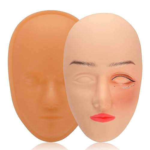 ATOMUS - Cabeza de práctica de tatuaje base de apoyo para la piel piel falsa de goma suave para maquillaje permanente microblading cejas y labios ATOMUS - Cabeza de práctica de tatuaje base de apoyo para la piel piel falsa de goma suave para maquillaje permanente microblading cejas y labios