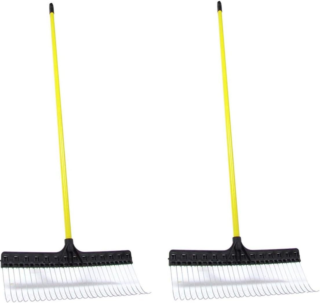 Deluxe Groundskeeper II Leaf Rake - 21-Inch Head, 54-Inch Handle (Pack of 2)