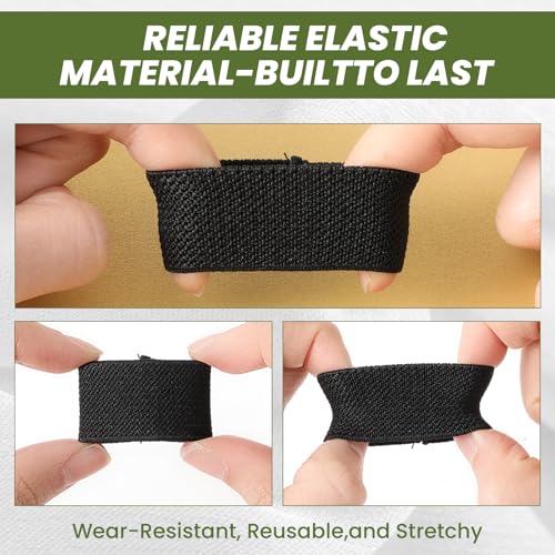 10 Stück Gürtelschlaufe Ohne Nähen Schwarz Gürtelhalter Elastische Gürtelschlaufen zum Annähen von Gürteln Bunte Gürtelschlaufe Rucksäcken Gürtelhalter Halter Band für 3,5-4cm Breite Gürtel