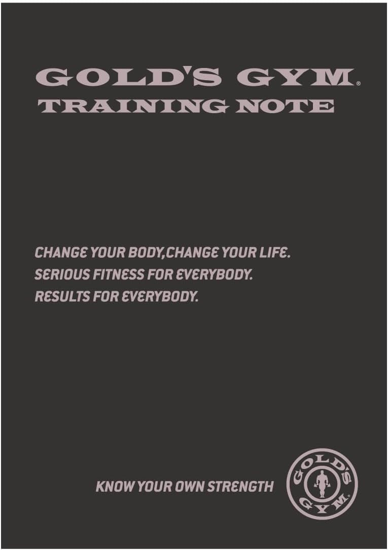 GOLD'S GYM Training Notebook, A5 Size, 104 Days, Gray