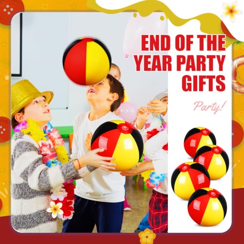 Leyndo 12 Pack Inflatable Beach Balls for Kid Birthday Party Favors,7.87" - image 4