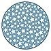 Tappeto Vinile Rotondo Bambini Stelle Azzurro 190x190 cm - Tappeto da Cucina Piastrelle Antiscivolo - Tappeto Moderno Salotto - Tappeto Lavabile Ignifugo - Tappeto Grande - Tappeto PVC