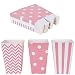 Ikruidy Scatole per Popcorn 36 Pezzi Sacchetti per Popcorn Contenitore per Caramelle di Cartone per Cinema Tavoli da Dessert Bomboniere Rosa