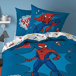 Cubrecama Star Wars CTI Spiderman Home Avenger - Juego de Cama (100% algodón, 140 x 200 cm)