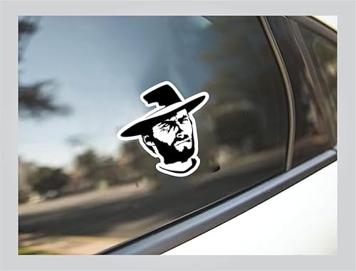 Miniatura 5 de Clint Eastwood Westerns Action Icon Sticker para taza, calcomanía de vinilo para botella, casco, ventana, pared, laptop, parachoques, 3 x 3 pulgadas