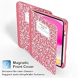 Supveco Etui na iPada 10. generacji 10,9 cala 2022 z uchwytem na ołówki [obsługa Apple Pencil 1. generacji + automatyczne budzenie/uśpienia], wysokiej jakości etui folio stand z miękką tylną obudową