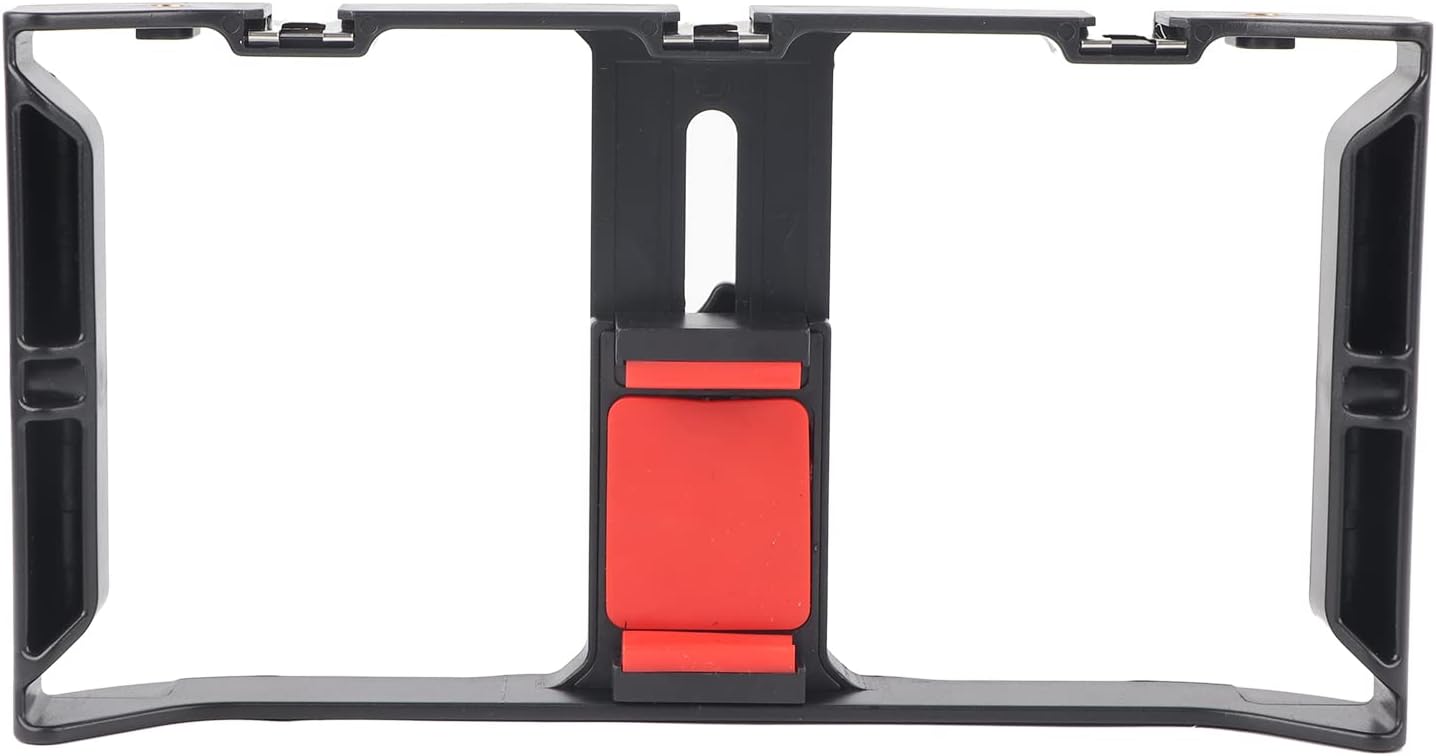 Phone Bracket Handheld Mobile Phone Stabilizer Universal Plastic Photography Recording Live Cage Stand for Smartphone Vloggers Content Creators Black 250x128x24mm