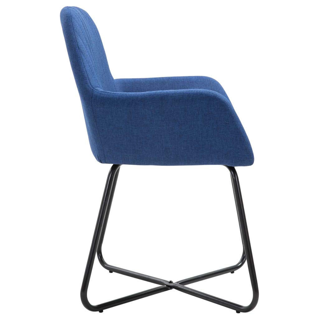 Sedia da soggiorno sedie cucina sedia salotto Sedie da Pranzo 2 pz Blu in Tessuto Adatte per Sala da Pranzo, Soggiorno, Cucina, Camera da Letto