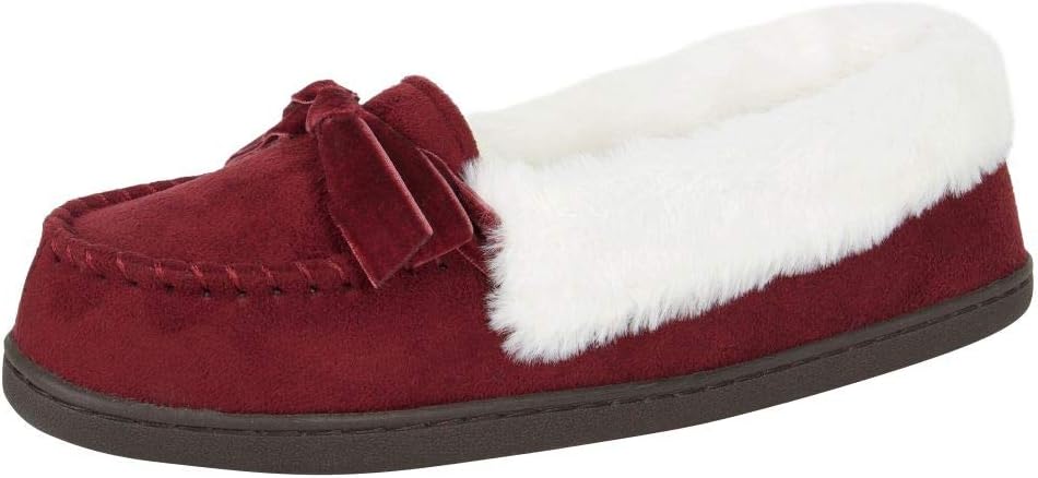 Jessica Simpson Women's Micro Suede Moccasin Indoor Outdoor Slipper Shoe