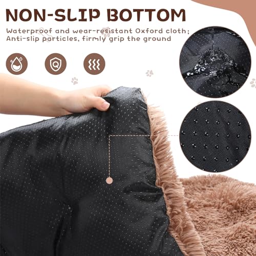Soaoo 2 Pcs Plush Dog Beds Fluffy Pet Bed Pads Soft Dog Crate Bed Mat Calming Anti-Slip Machine Washable Kennel Mat for Sleeping and Anti Anxiety for Large Medium Small Dogs Khaki(31.5 x 21.65”) Soaoo 2 Pcs Plush Dog Beds Fluffy Pet Bed Pads Soft Dog Crate Bed Mat Calming Anti-Slip Machine Washable Kennel Mat for Sleeping and Anti Anxiety for Large Medium Small Dogs Khaki(31.5 x 21.65”)