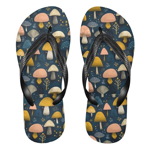 Flip Flop Sandals Fairy Mushroom Print for Women Men Beach Outdoor XS