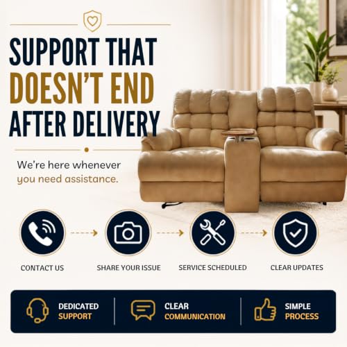 Image of Lofty Dreams Welos 2 Seater Motorised Recliner Sofa - Smooth Electric Comfort, Adjustable Neck & Back Support, Soft Suede Fabric, Console Table, Free Installation