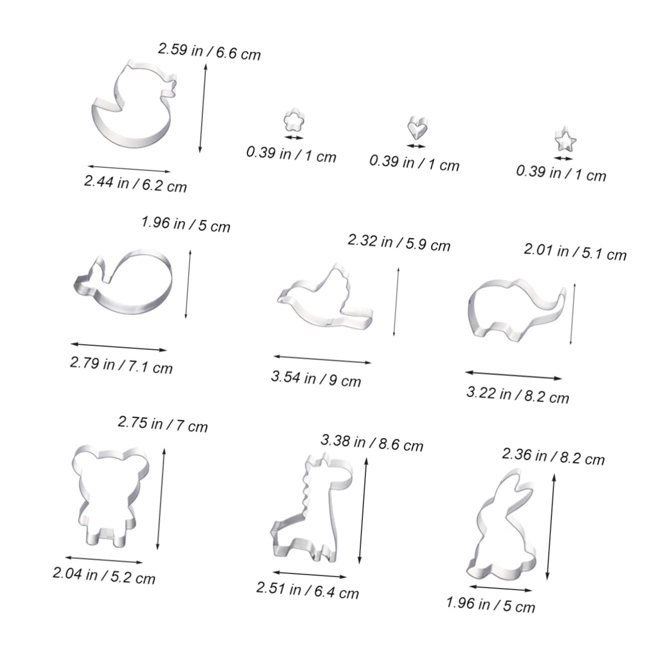 MAGICLULU 30pièces Emporte Acier Inoxydable Pour Gâteaux Et Biscuits Outils De Pâtisserie Longue Durée Pour Fêtes Et Décorations Giraffe