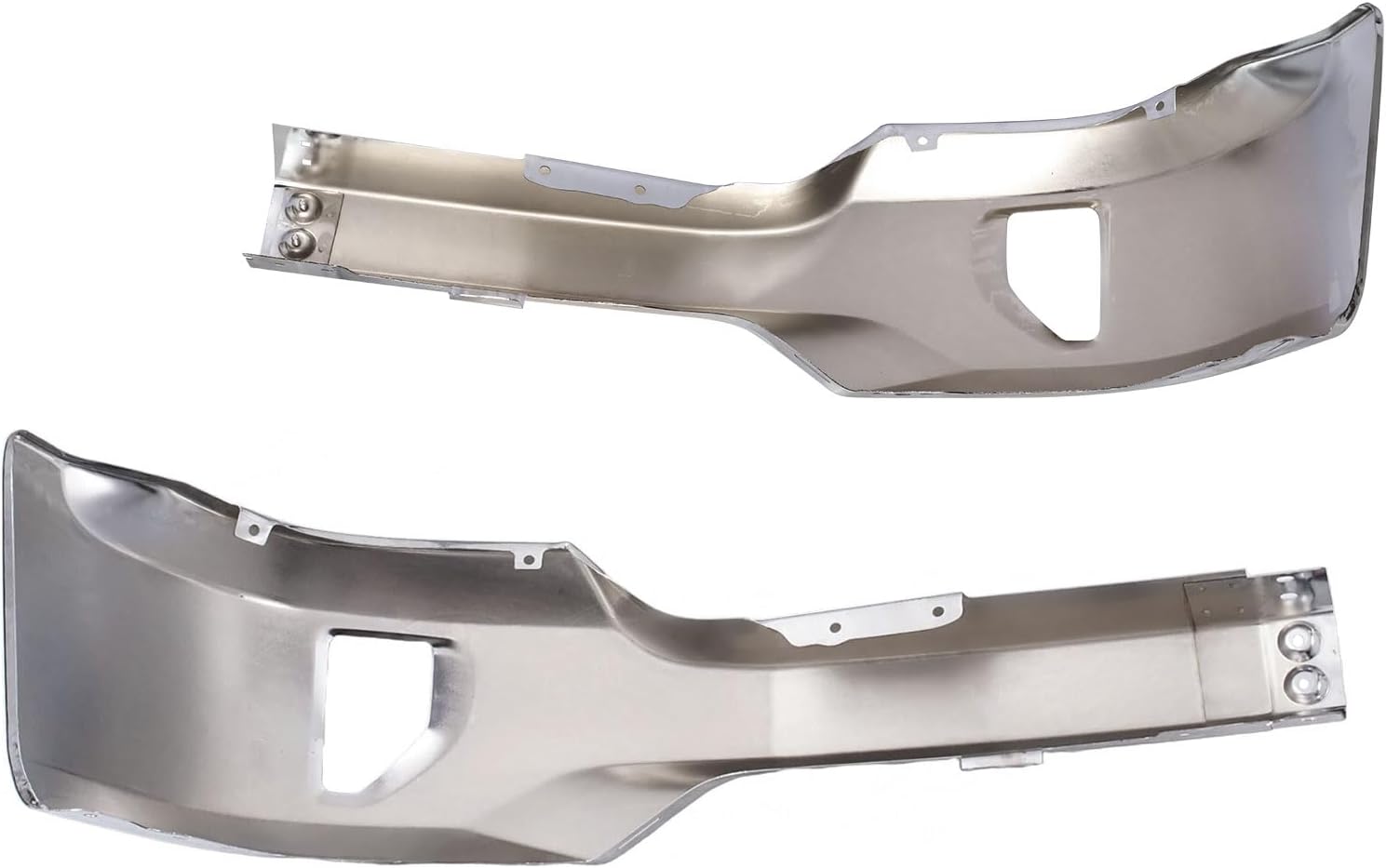PENSUN Front Bumper Steel for Chevy Silverado 1500 2016 2017 2018 2019 - with Fog Light Holes, without Parking Sensor Hole, Chrome Finish OE# GM1002861