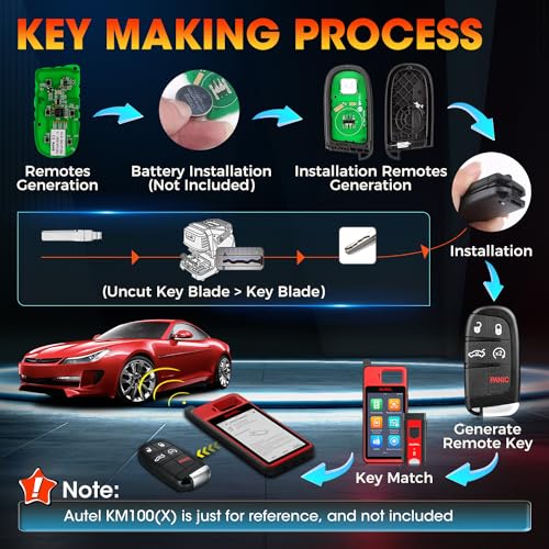 image for Autel MaxiIM IKEY Programmable Blank Key for Chrysler Dodge, 2025 IKEY