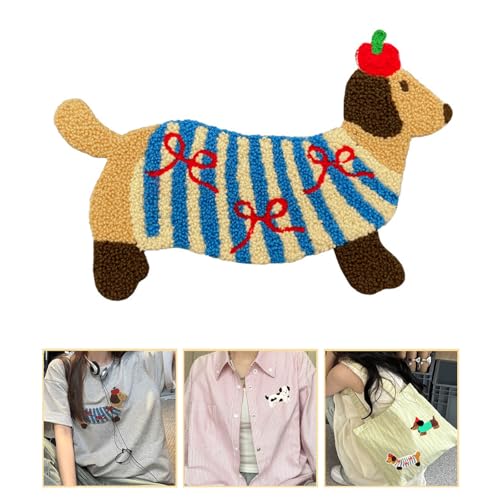 Cartoon Dog Patches Creative Clothing Decoration Dog Appliques Handmade Kits Craft Shirt Embroidery Patches Making Supply