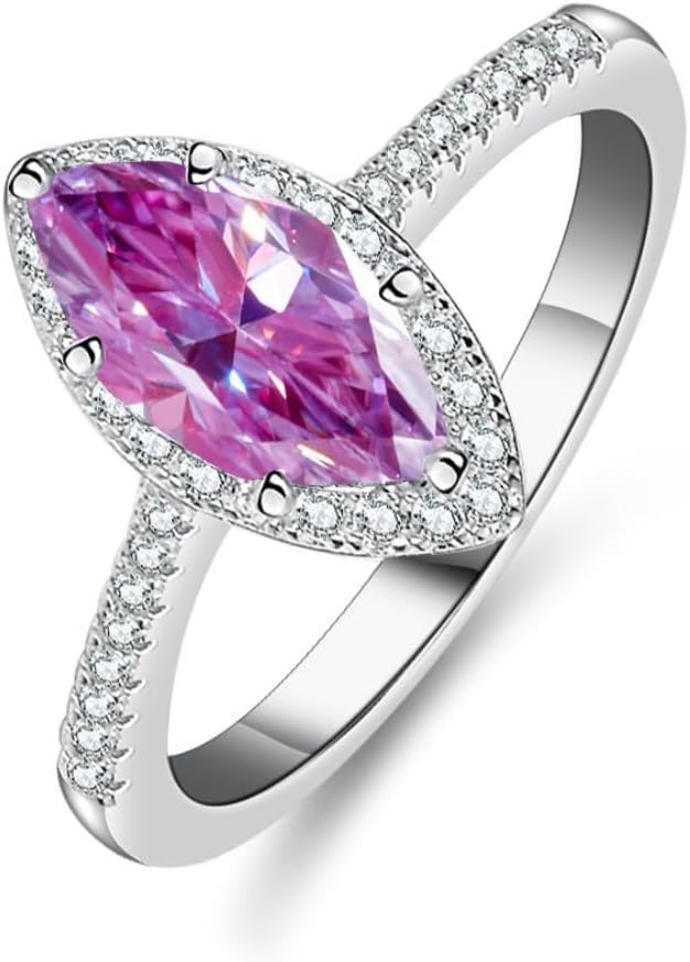 Anneau moissanite femme S925 pour soirées et tenues quotidiennes