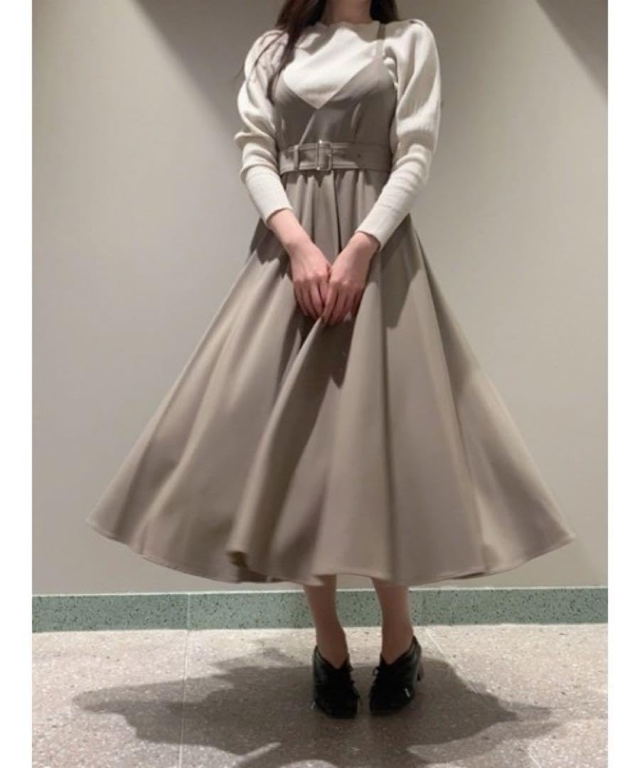 Amazon.co.jp: 完売 スナイデル フレアボリュームジャンスカ モカ S  