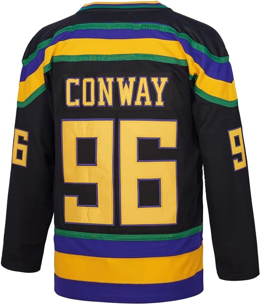 Miniatura 3 de D-5 Camiseta juvenil Mighty Ducks #96 Conway #99 Banks Jersey, camiseta de hockey sobre hielo para niños