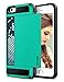Vofolen Case for iPhone 5S Case iPhone SE Case Impact Resistant iPhone 5 Wallet Case Hybrid Bumper Armor Snap-on Black Soft Rubber Cover Protective Shell Card Holder Slot for iPhone 5 5S SE - Green