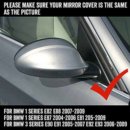 Boîtiers de rétroviseurs pour BMW E90 E91 E81 E82 E87 E88 E92 E93 aspect carbone - 5