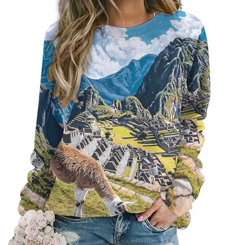 Llama at Machu Picchu Women