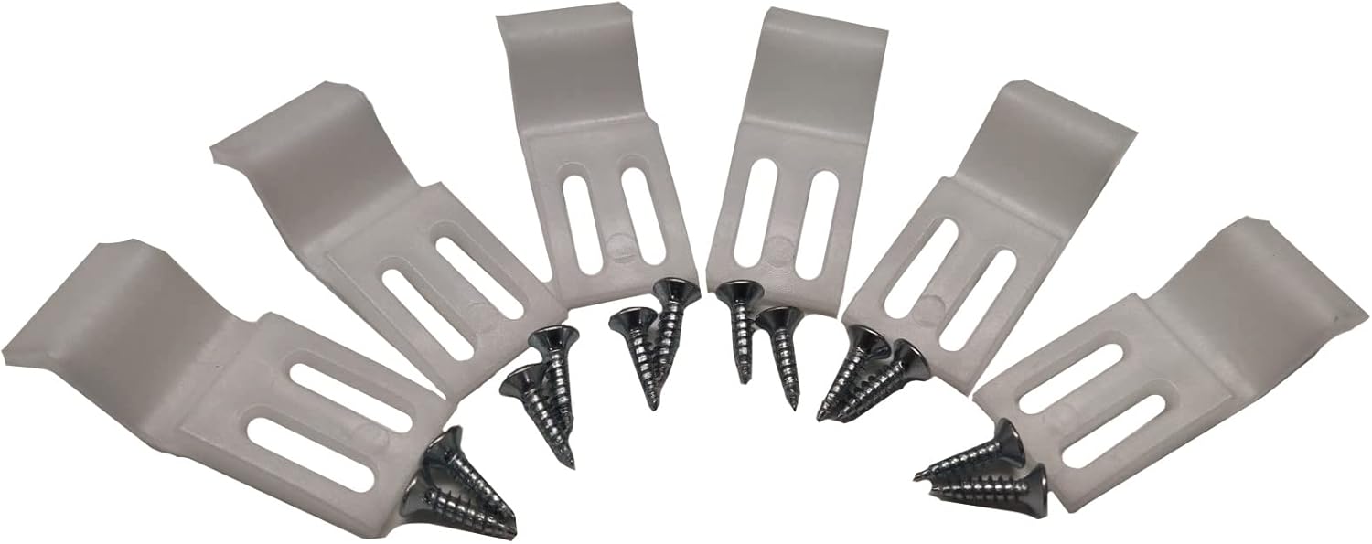 Nes Home Modern Bathroom Accessories Bath Panel Clips x 6 and Screws