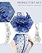 Thstdhy Fascinators Hats for Women Tea Party Fascinator Headband with Gloves Tea Party Accessories for Ladies Royal Blue