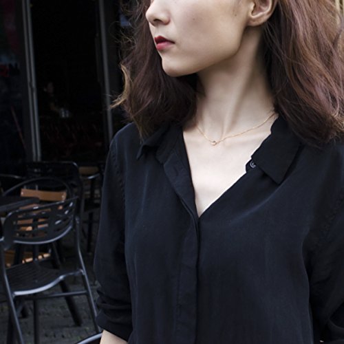 S.leaf Tiny Dot Necklace Sterling Silver Circle Pendant Gold Necklaces For Women #TOP1